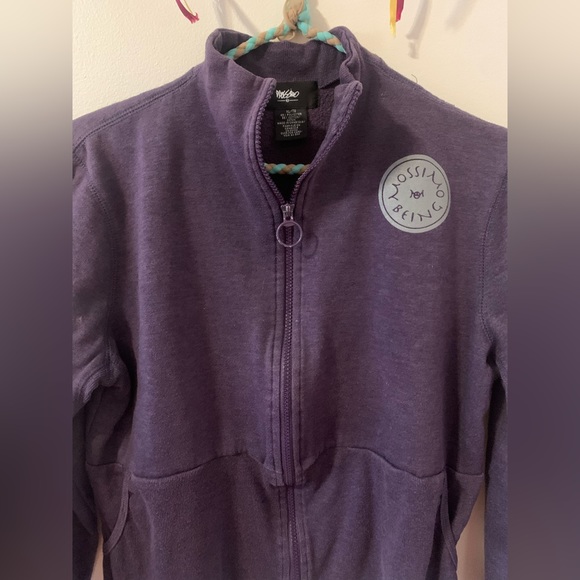 Cute cropped purple zip up sweater - Mossimo - XL - Picture 3 of 8